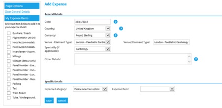 Selenity add new expense screen