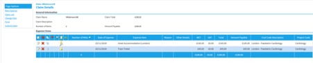 Selenity claim details - train example