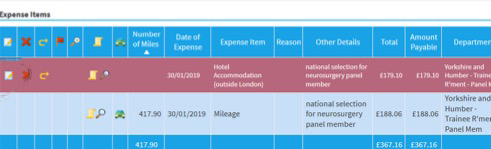 Selenity returned claims screen